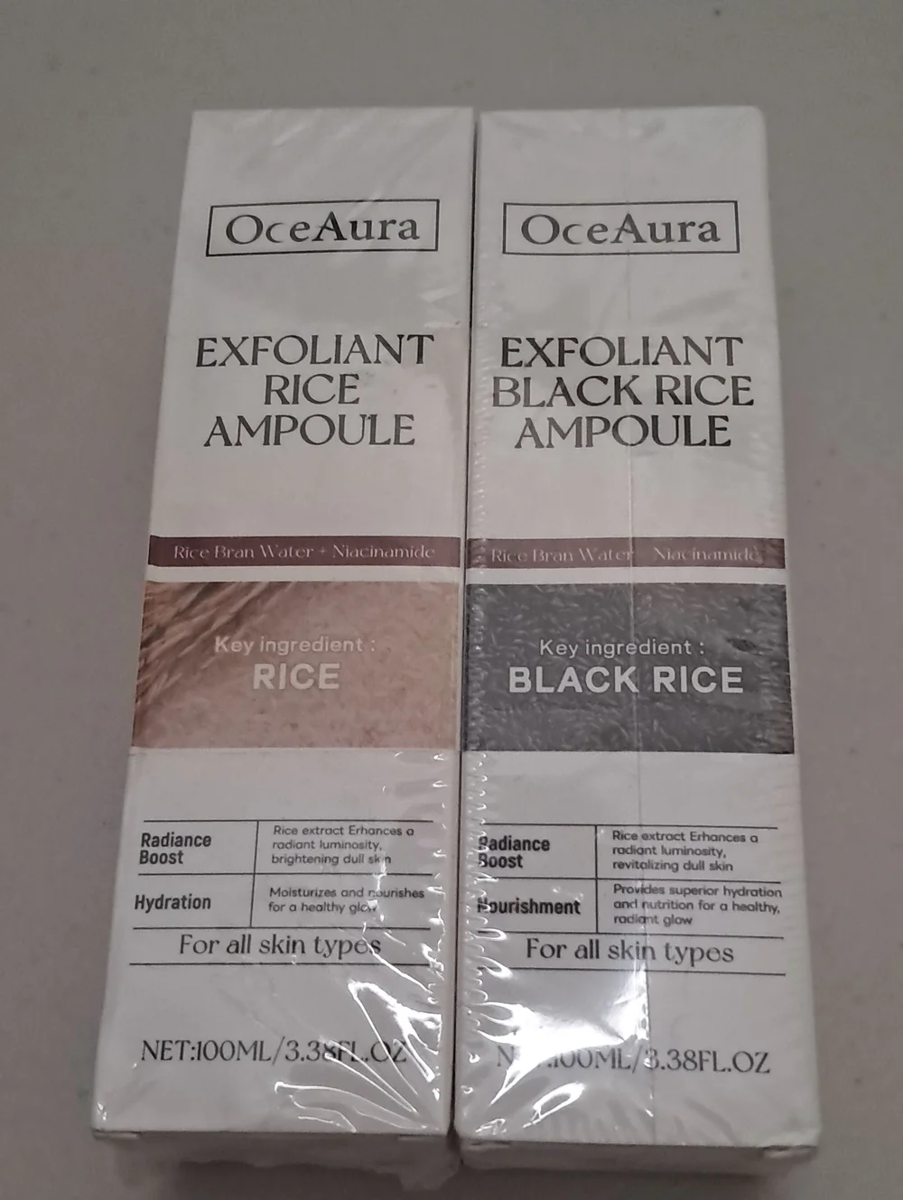 Aura Exfoliant Rice & Black Rice Ampoule - New In Unopened Packaging